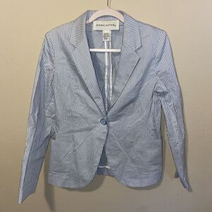 Doncaster Women’s Suit Jacket Blue Stripes
